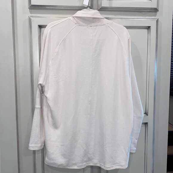 PrAna Sunrise Wrap Ivory Dreamdust Open Lounging Wrap Cardigan Sweeter L - Picture 3 of 11